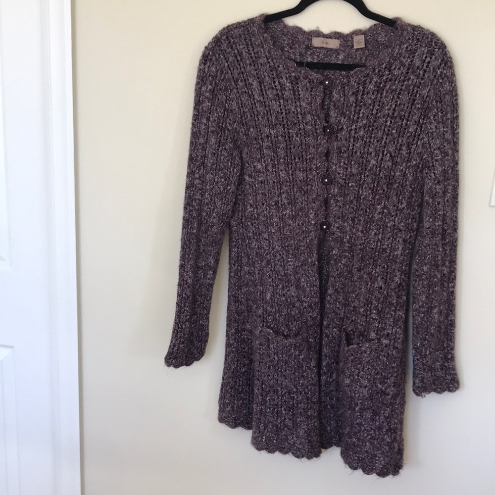 I.E. by Macy’s Purple Long Sweater Size Large